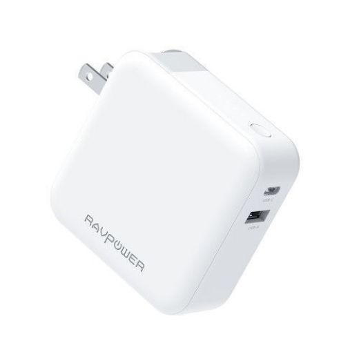 Picture of Ravpower Power Bank 2 in 1 5000mAh AC Plug PD/QC 3.0 - White