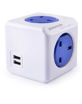 Picture of Power Cuber 4 Power Outlets 2xUSB Ports - Blue