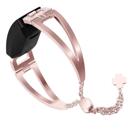 Picture of Just Must Diamond Metal Strap for Fitbit Inspire HR - Rose Gold