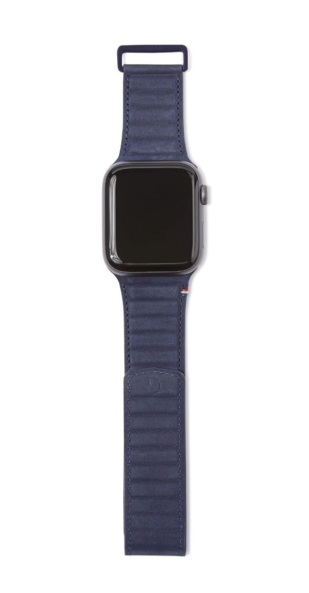 Picture of Decoded Leather Magnetic Traction Strap For Apple Watch 41/40/38mm - Blue