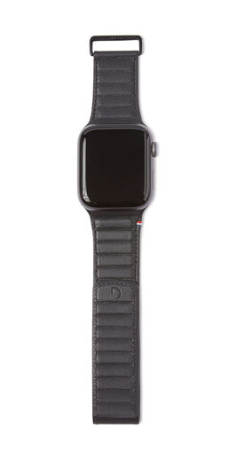 Picture of Decoded Leather Magnetic Traction Strap For Apple Watch 45/44/42mm - Black