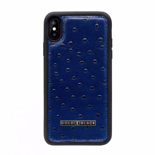 Picture of Gold Black iPhone Xs Max Case - Ostrich Blue