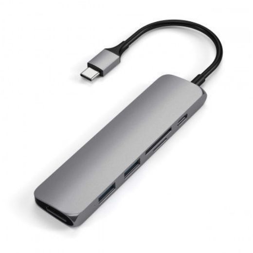 Picture of Satechi  Type-C Slim Multimedia Adapter V2 - Space gray