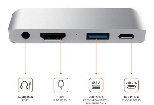 Picture of Satechi  Hub TYPE-C Mobile Pro Hub  For iPad & Type C Smartphones - Space Gray