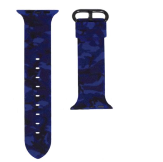 Picture of Horus Apple Watch Strap 49/45/44/42mm - Blue Camo Rubber