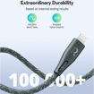 Picture of Ravpower Nylon Braided USB-C to Lightning Cable 0.3M - Grey