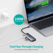 Picture of Choetech USB Type C Hub Multiport Adapter - Gray