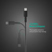 Picture of Ravpower Lightning Cable Tough Nylon Yarn Braided 1.2M - Black