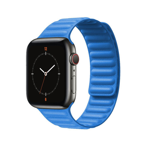 Picture of Porodo iGuard Leather Band for Apple Watch 44/42MM - Blue