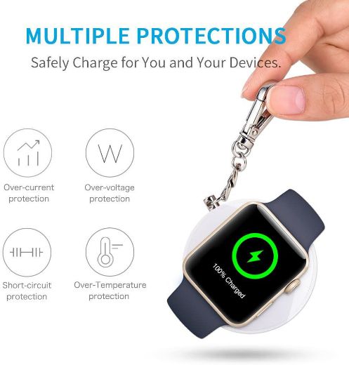 Picture of Choetech MFi Keychain Power Bank Charger for Apple Watch - White