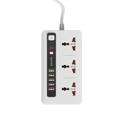 Picture of Porodo Multi-Socket with Timer - White