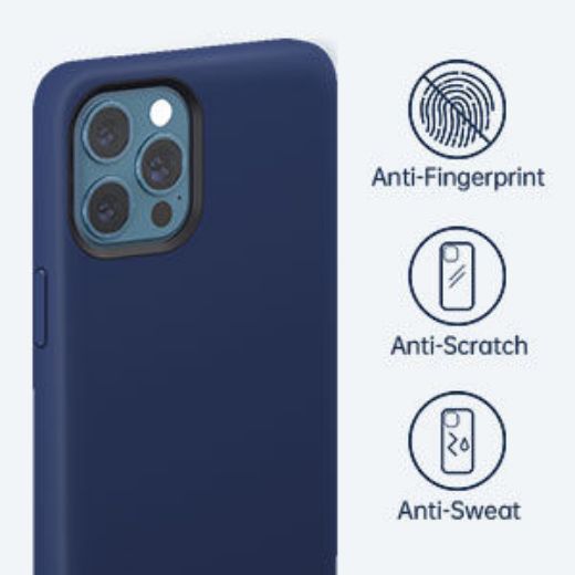 Picture of Choetech Silicone Magnetic Case for iPhone 12/12 Pro - Blue