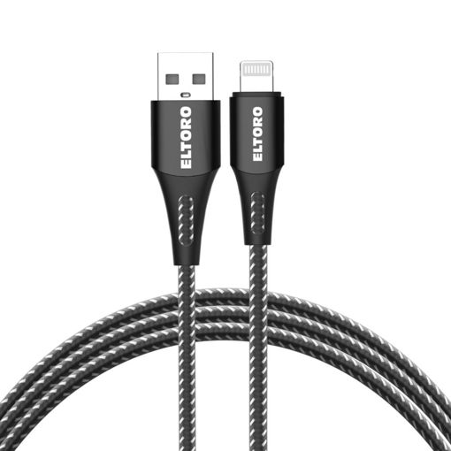 Picture of Eltoro Linea Dura USB-A to Lightning Cable 1.2M - Black/White
