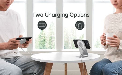 Picture of Choetech Magnetic Wireless Charging + Stand Holder - White