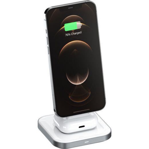 Picture of Satechi Magnetic 2 in 1 Wireless Charging Stand - Space Gray