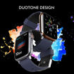 Picture of Ahastyle Premium Silicone Bands for Apple Watch Duotone Design 42/44/45/49mm - Midnight Blue/Black