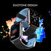 Picture of Ahastyle Premium Silicone Bands for Apple Watch Duotone Design 42/44/45/49mm - Black/Sky Blue