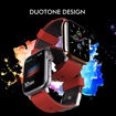 Picture of Ahastyle Premium Silicone Bands for Apple Watch Duotone Design 42/44/45/49mm - Dark Red/Black