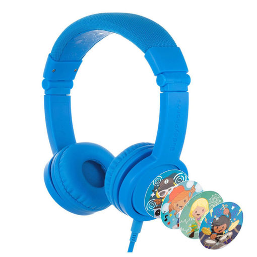 Picture of BuddyPhones Explore Plus Foldable with Mic - Cool Blue