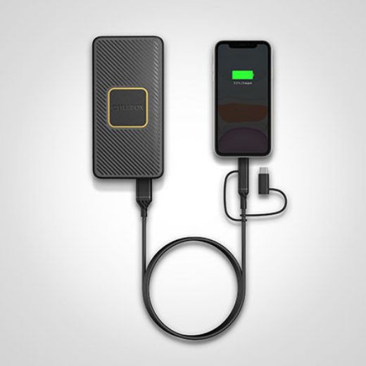 Picture of OtterBox 3 in 1 USB-A to Micro/Lightning/USB-C Cable - Black