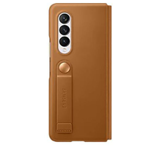 Picture of Samsung Leather Flip Case for Galaxy Z Fold 3 - Brown