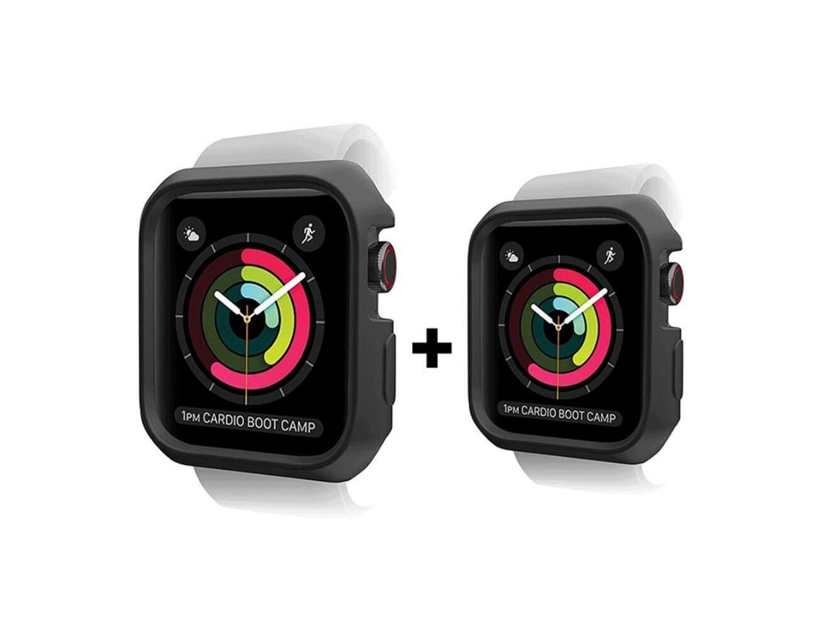 Picture of Itskins Spectrum Bumper Case for Apple Watch 44mm (2Pcs) - Plain Black