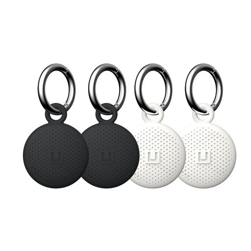 Picture of UAG Dot Keychain 4 Pack for Apple AirTag - Black/White