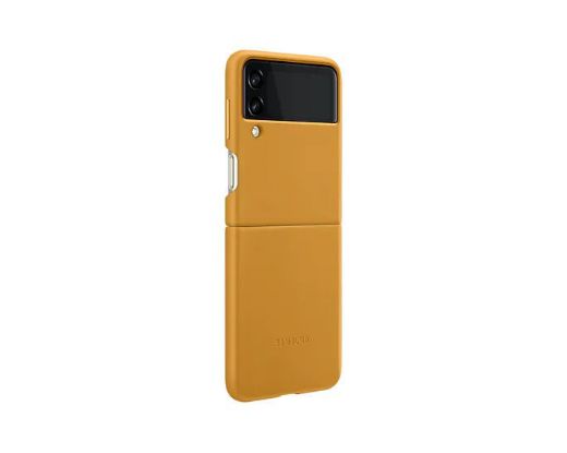 Picture of Samsung Leather Case for Galaxy Z Flip 3 - Yellow