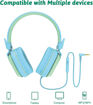Picture of Riwbox CS6 Kids Wired Headphones - Blue/Green