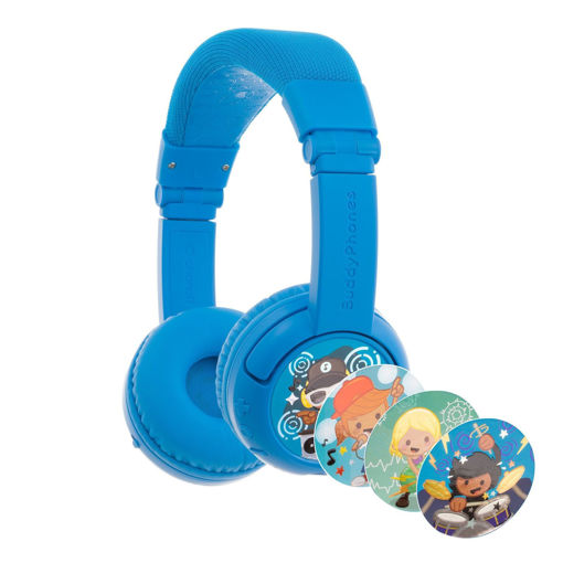 Picture of BuddyPhones Play Plus Wireless Headphone - Cool Blue