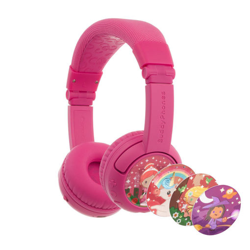 Picture of BuddyPhones Play Plus Wireless Headphone - Rose Pink
