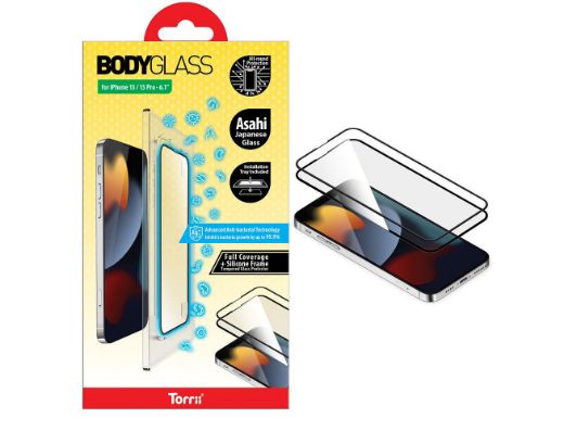 Picture of Torrii Bodyglass Screen Protector for iPhone 13/13 Pro - Black