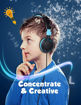 Picture of Mpow Che1 Kids Wired Headset - Blue/Black