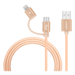 Picture of Momax One Link 2 in 1 Micro/Lightning Cable 1M - Gold