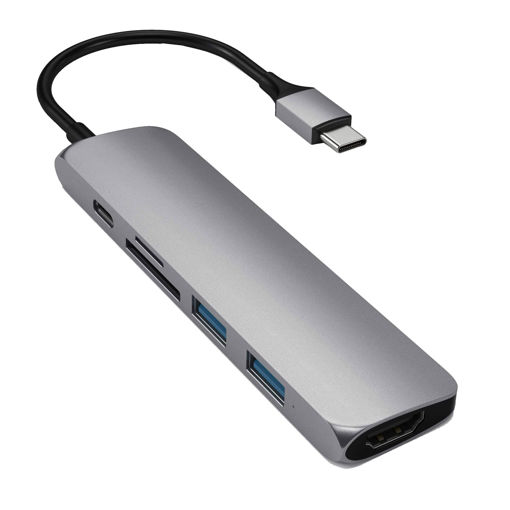 Picture of Satechi  Type-C Slim Multimedia Adapter V2 - Space gray