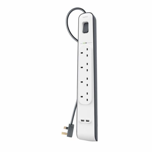 Picture of Belkin Surge 4 Port with 2 USB - White