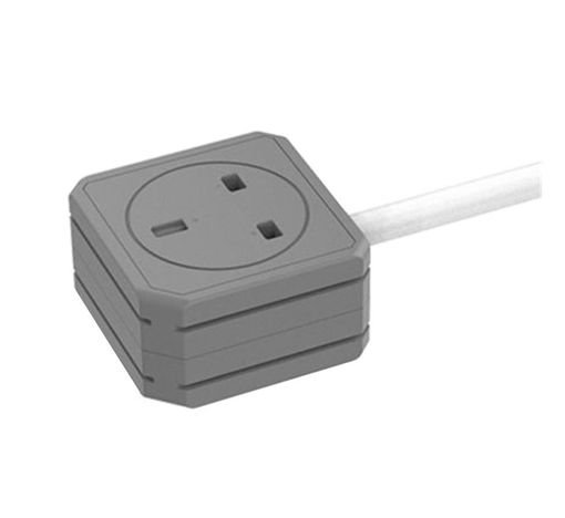 Picture of  Power Extension  Duo 5M  2X Plug cable UK - Gray