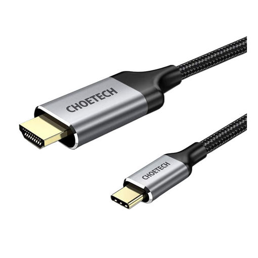 Picture of Choetech HDMI to USB-C Cable Nylon Braided 2M - Black