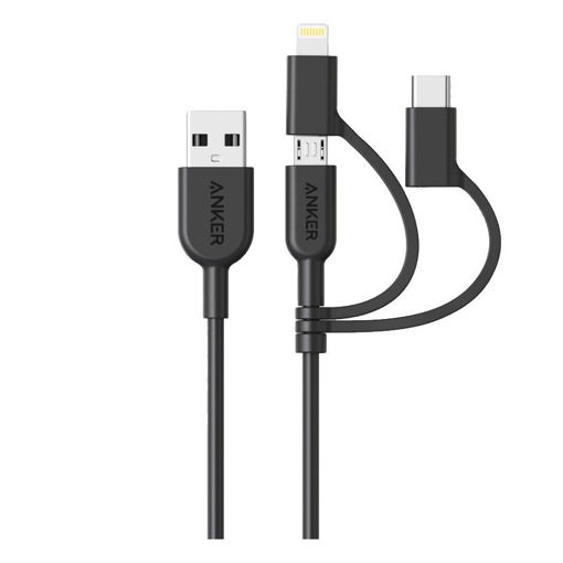 Picture of Anker PowerLine II 3 in 1 Cable 0.9M - Black