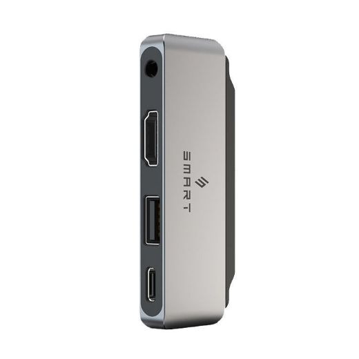 Picture of Smart 4 in 1 USB-C Multiport Hub Compatible for iPad - grey