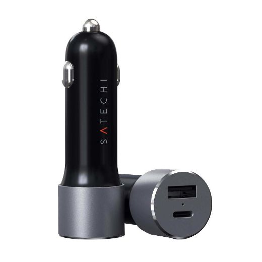 Picture of Satechi  Dual Port Car Charger 72W PD(USBC + USB-A) - Space Gray