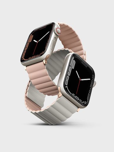 Picture of Uniq Revix Reversible Magnetic Strap for Apple Watch 42/44/45/49mm - Blush Pink/Beige