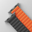 Picture of Uniq Revix Reversible Magnetic Strap for Apple Watch 42/44/45/49mm - Charcoal Grey/Orange