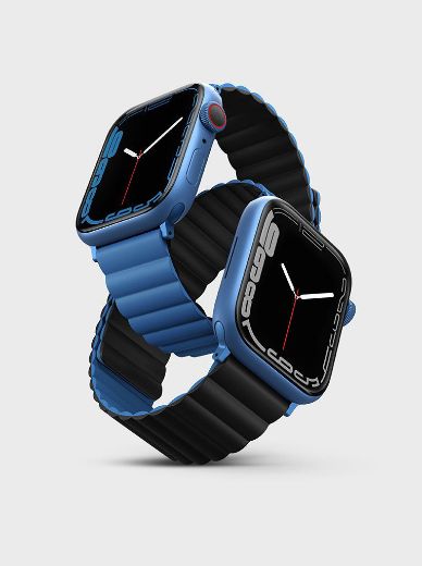 Picture of Uniq Revix Reversible Magnetic Strap for Apple Watch 42/44/45/49mm - Caspian Blue/Black