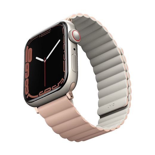 Picture of Uniq Revix Reversible Magnetic Strap for Apple Watch 38/40/41mm - Blush Pink/Beige