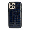 Picture of Gold Black Leather Case with Finger Holder for iPhone 13 Pro Max - Milano Blue