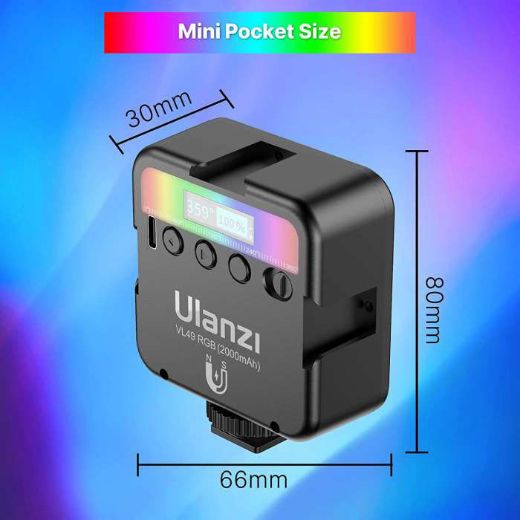 Picture of Ulanzi VL49 Rechargeable Mini RGB Light - Black