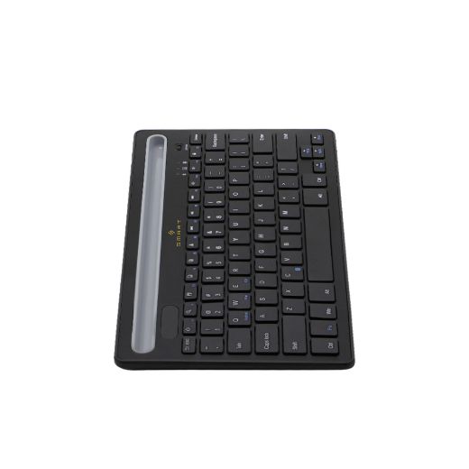 Picture of Smart Bluetooth Keyboard Compatible with Multi Devices Support English/Arabic Keys - Black