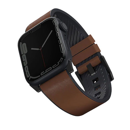 Picture of Uniq Straden Waterproof Leather Hybrid Apple Watch Strap 42/44/45/49mm - Toffee Brown