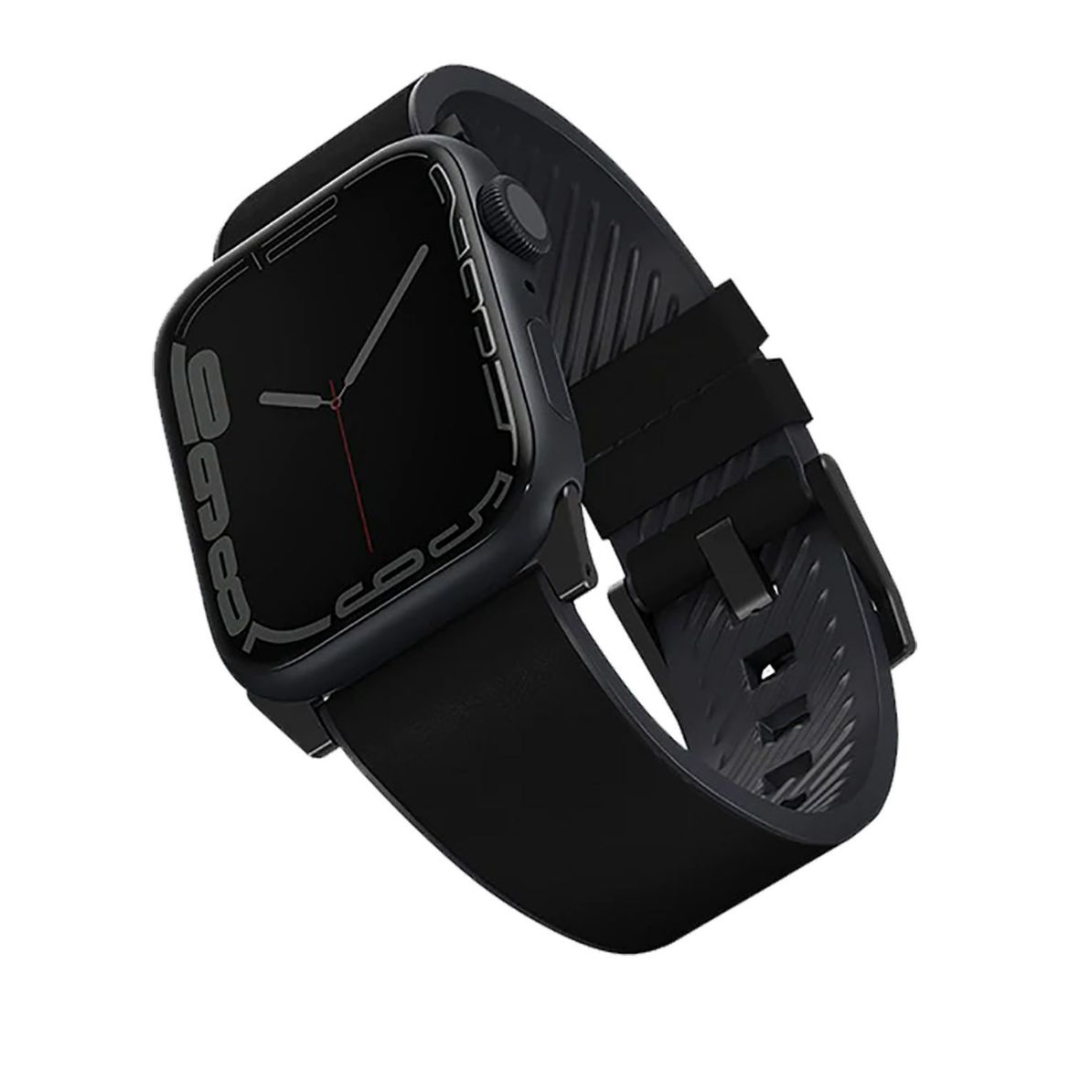 Picture of Uniq Straden Waterproof Leather Hybrid Apple Watch Strap 42/44/45/49mm - Black